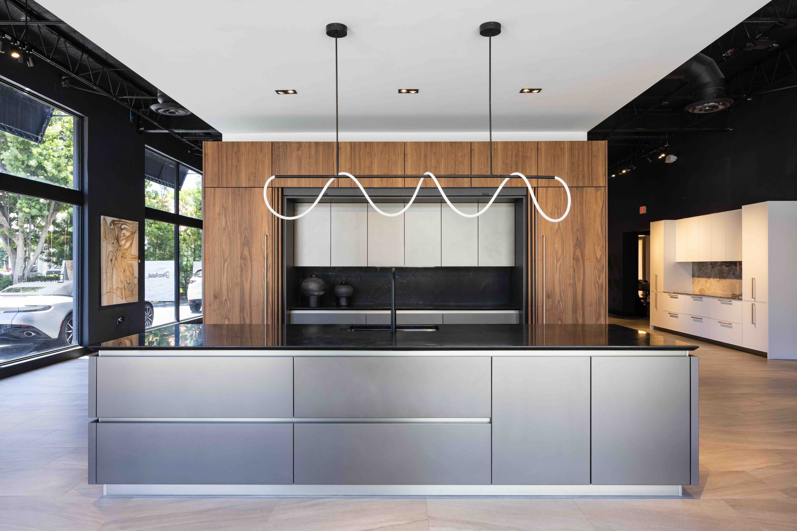 Renzo Rastelli Hallandale showroom, a kitchen collection vignette.